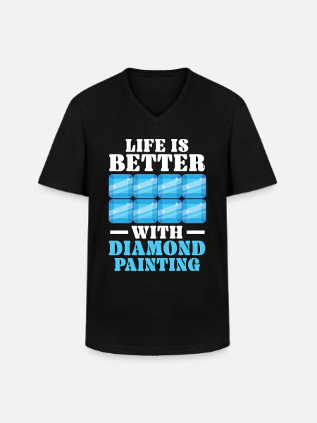 Diamond Painting Tools Diamond Painter - Men's V-Neck T-Shirt - black