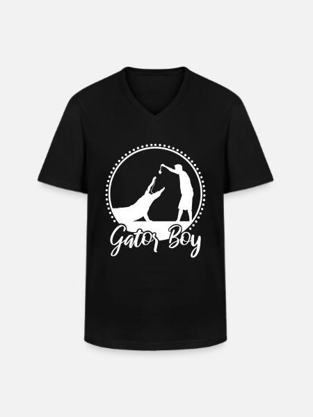 Gator Boy - Men's V-Neck T-Shirt - black