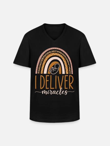 LD Labour And Delivery Nurse - Men's V-Neck T-Shirt - black