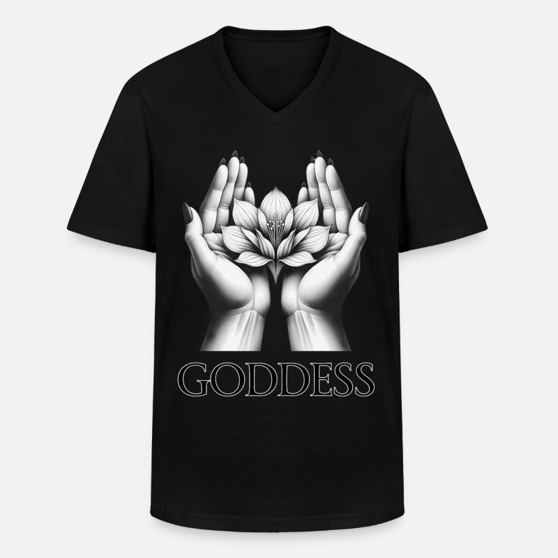 GÖTTIN (Untertitel) #018 - Männer-T-Shirt mit V-Ausschnitt - Schwarz