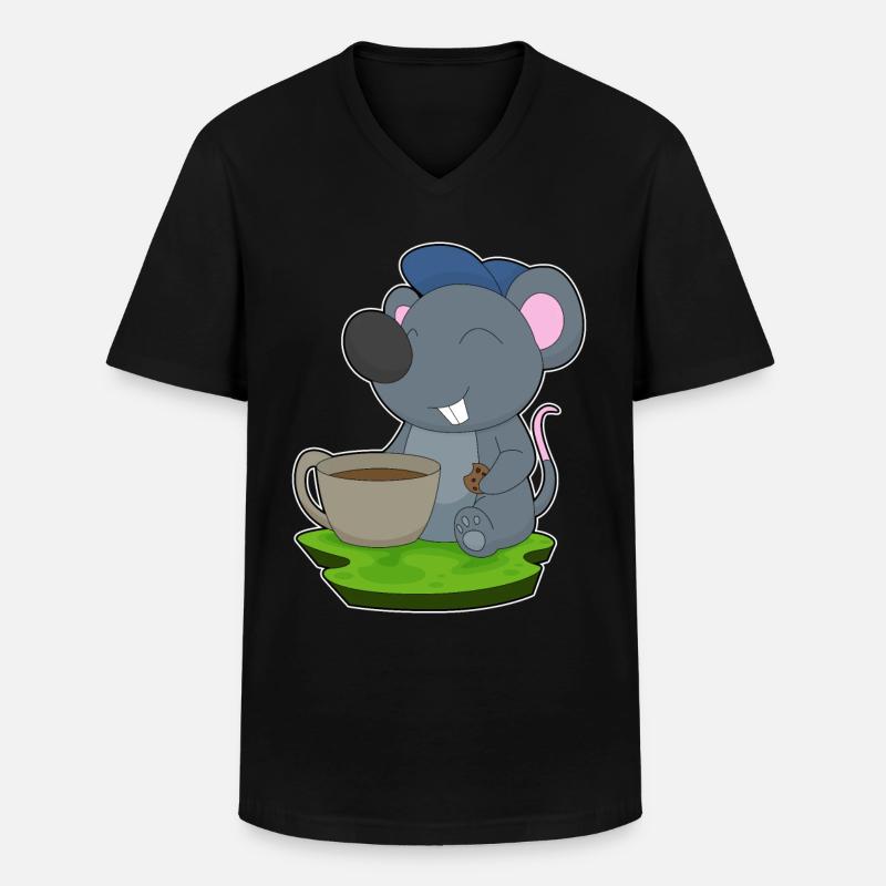 Mouse Coffee Mug - Men's V-Neck T-Shirt - black