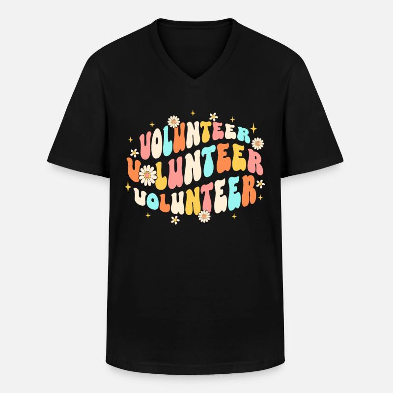 Volunteer Squad - Männer-T-Shirt mit V-Ausschnitt - Schwarz