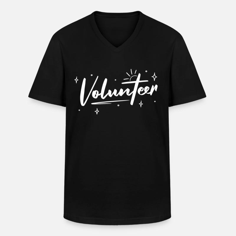 Volunteer - Männer-T-Shirt mit V-Ausschnitt - Schwarz