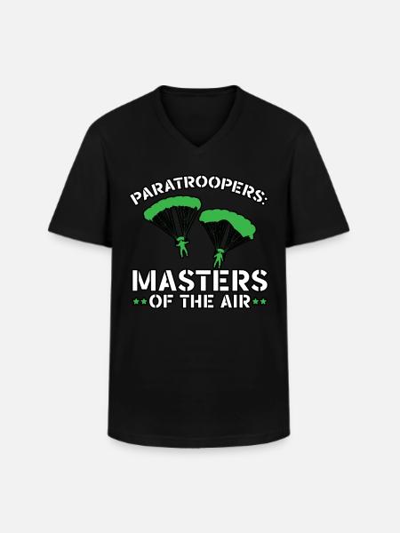 Paratroopers Skydiving Skydiving - Men's V-Neck T-Shirt - black