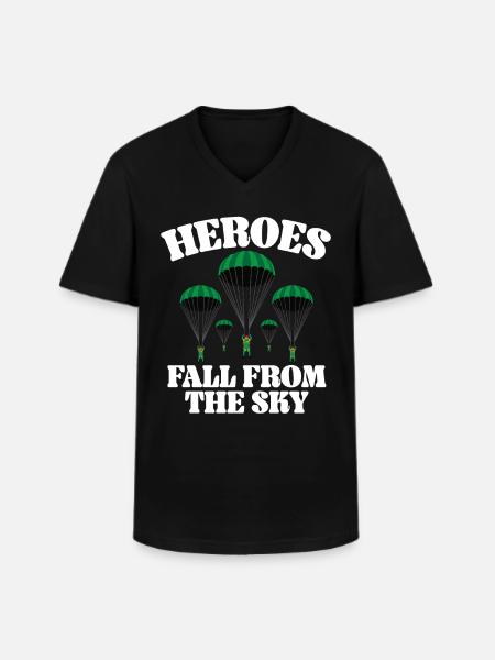 Paratroopers Skydiving Skydiving - Men's V-Neck T-Shirt - black
