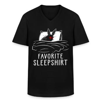 Favorite Sleepshirt - Men's V-Neck T-Shirt - black - Front - AI Model Male 178 dark (178cm)