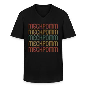 Meckpomm Mecklenburg Vorpommern - Männer-T-Shirt mit V-Ausschnitt - Schwarz - Vorne - AI Model Male 178 dark (178cm)
