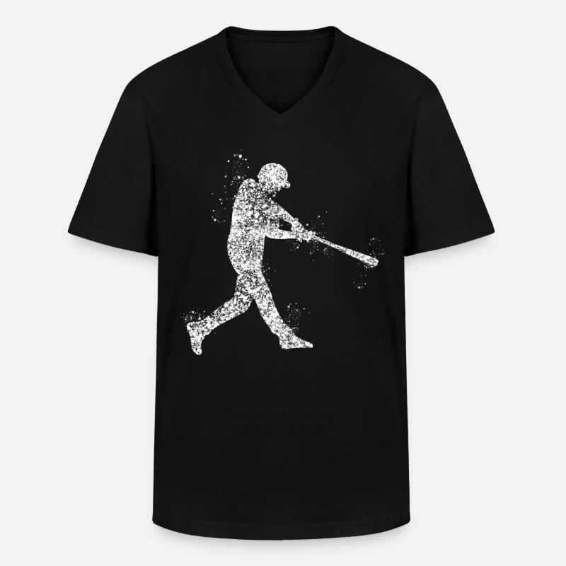 Baseball Pitcher - Männer-T-Shirt mit V-Ausschnitt - Schwarz