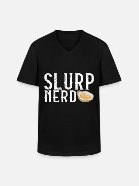 Austern Austernliebhaber - Männer-T-Shirt mit V-Ausschnitt - Schwarz