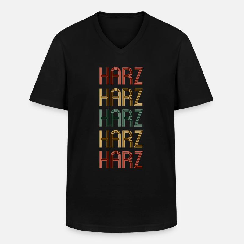 Harz - Männer-T-Shirt mit V-Ausschnitt - Schwarz
