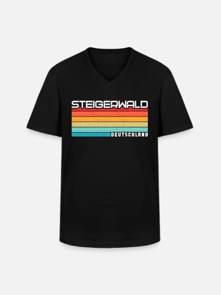 Steigerwalder Steigerwalderin Steigerwald - Men's V-Neck T-Shirt - black