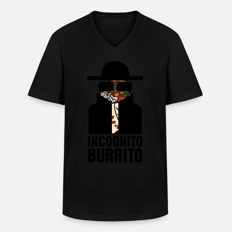 Burrito Burritos - Männer-T-Shirt mit V-Ausschnitt - Schwarz