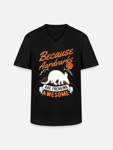Aardvark Cadeau Aardvark - T-shirt col V Homme - noir