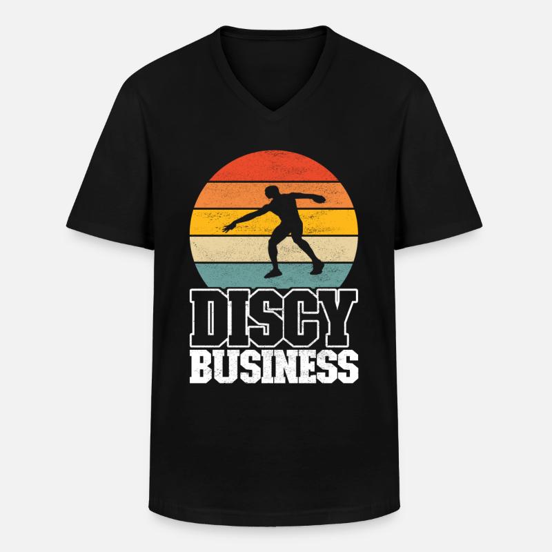 Discus thrower discus throw - Men's V-Neck T-Shirt - black