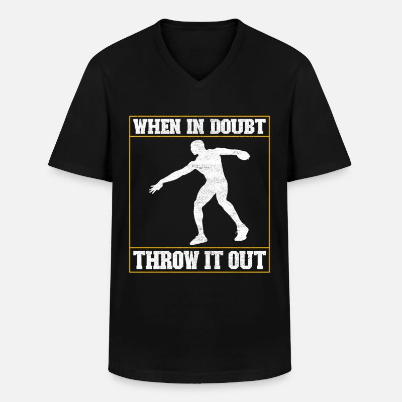 Discus thrower discus throw - Men's V-Neck T-Shirt - black