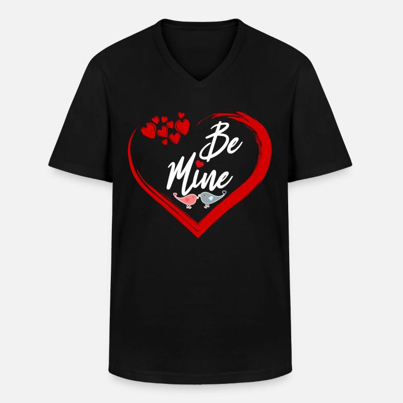 be mine - Männer-T-Shirt mit V-Ausschnitt - Schwarz