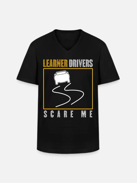Driving Instructor Learner Driver - Men's V-Neck T-Shirt - black
