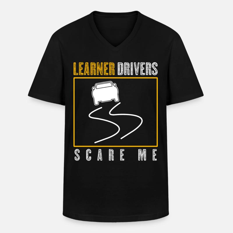 Driving Instructor Learner Driver - Men's V-Neck T-Shirt - black