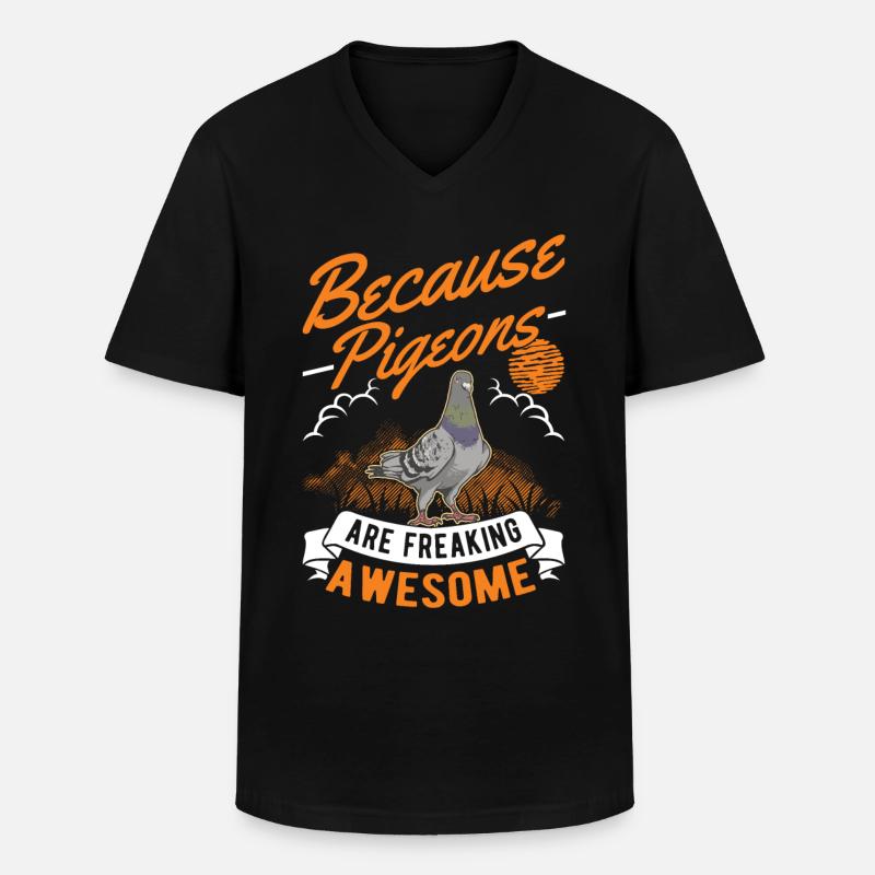 Tauben Taubenzucht Taubenzüchter - Männer-T-Shirt mit V-Ausschnitt - Schwarz