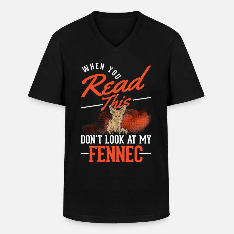 Fennek Geschenk Wüstenfuchs Fennec - Männer-T-Shirt mit V-Ausschnitt - Schwarz