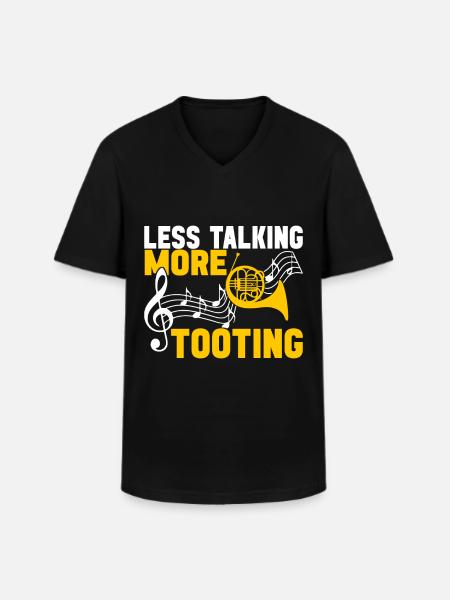 Horn Brass Instrument - Men's V-Neck T-Shirt - black