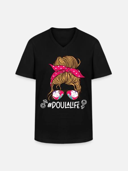 Doula Birth Worker Sunglasses - Men's V-Neck T-Shirt - black