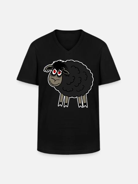 Goth Sheep Gothic - Men's V-Neck T-Shirt - black
