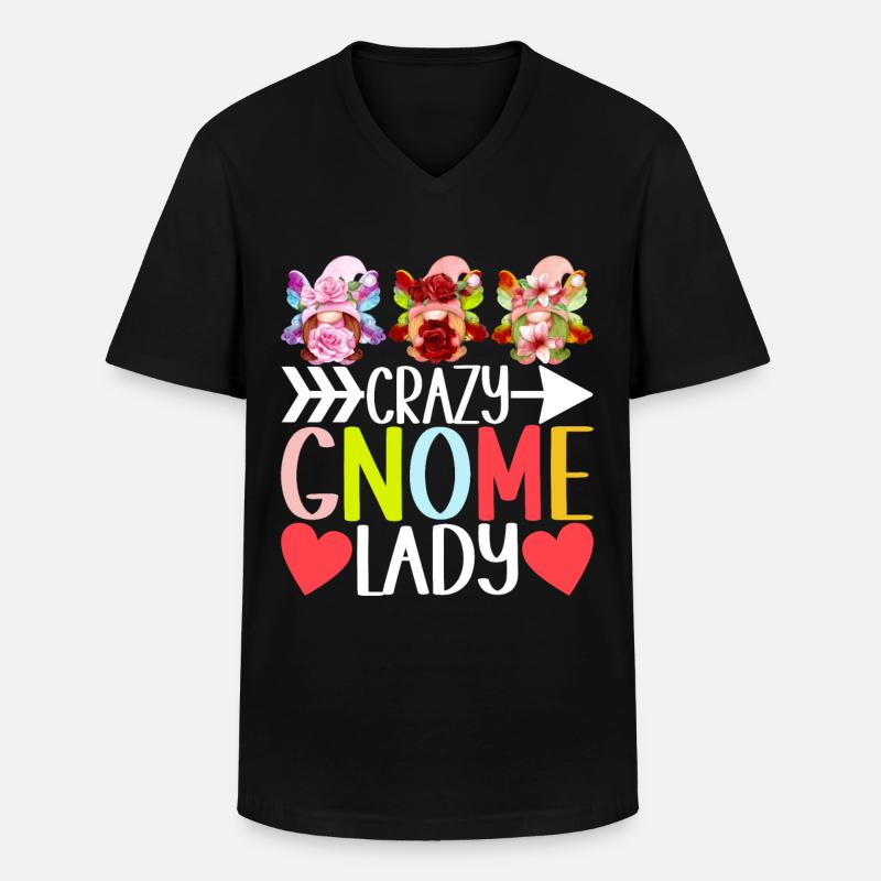 Gartenzwerge Gartenarbeit - Männer-T-Shirt mit V-Ausschnitt - Schwarz