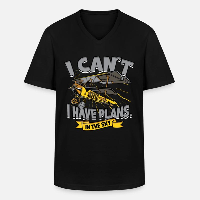 Modellflugzeug Modellflieger - Männer-T-Shirt mit V-Ausschnitt - Schwarz