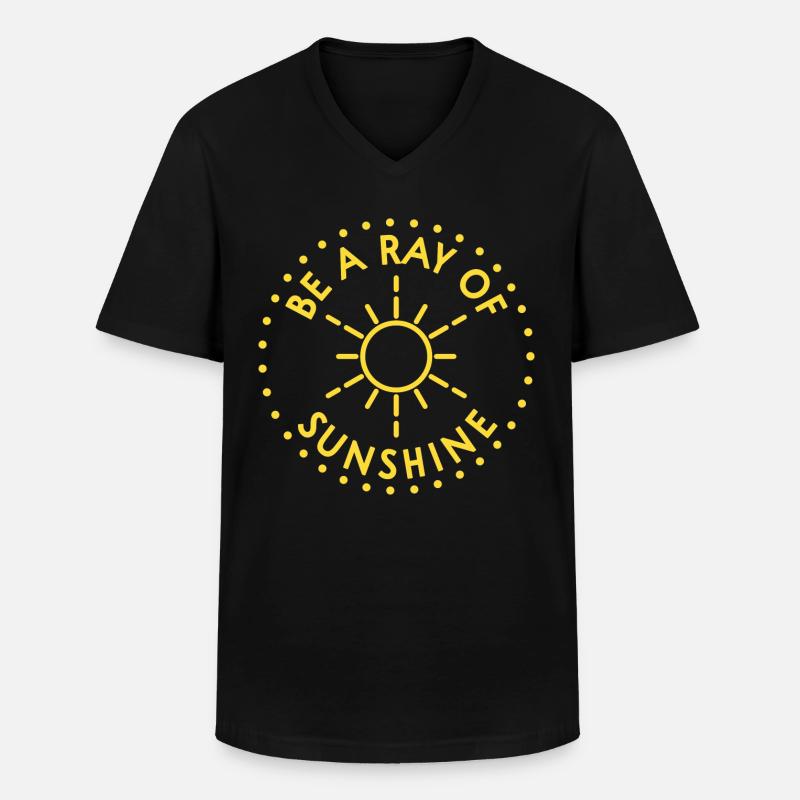 Positive saying - Männer-T-Shirt mit V-Ausschnitt - Schwarz