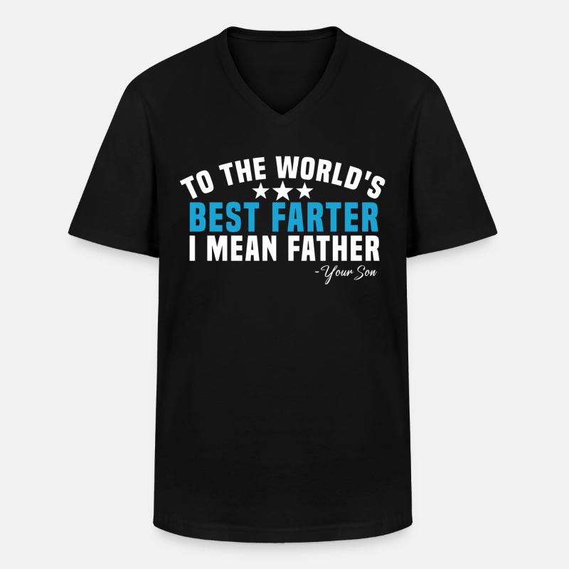 best father - Männer-T-Shirt mit V-Ausschnitt - Schwarz