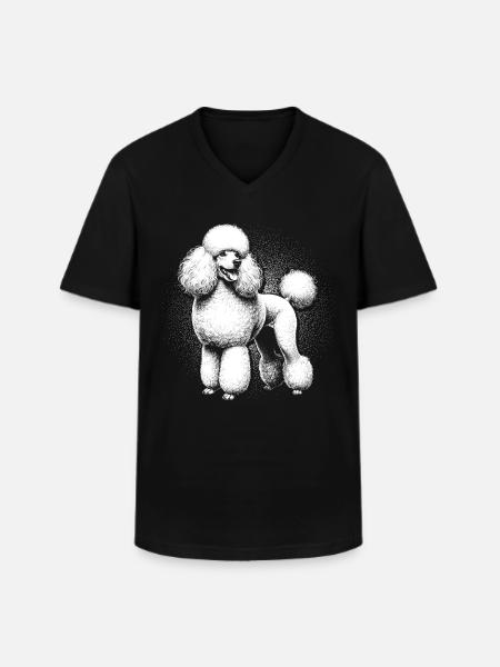 Poodle Dog - Men's V-Neck T-Shirt - black