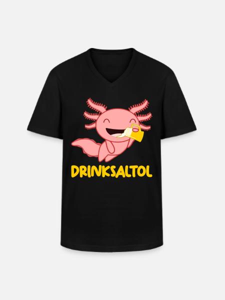 Axolotl Beer Axolotls - Men's V-Neck T-Shirt - black