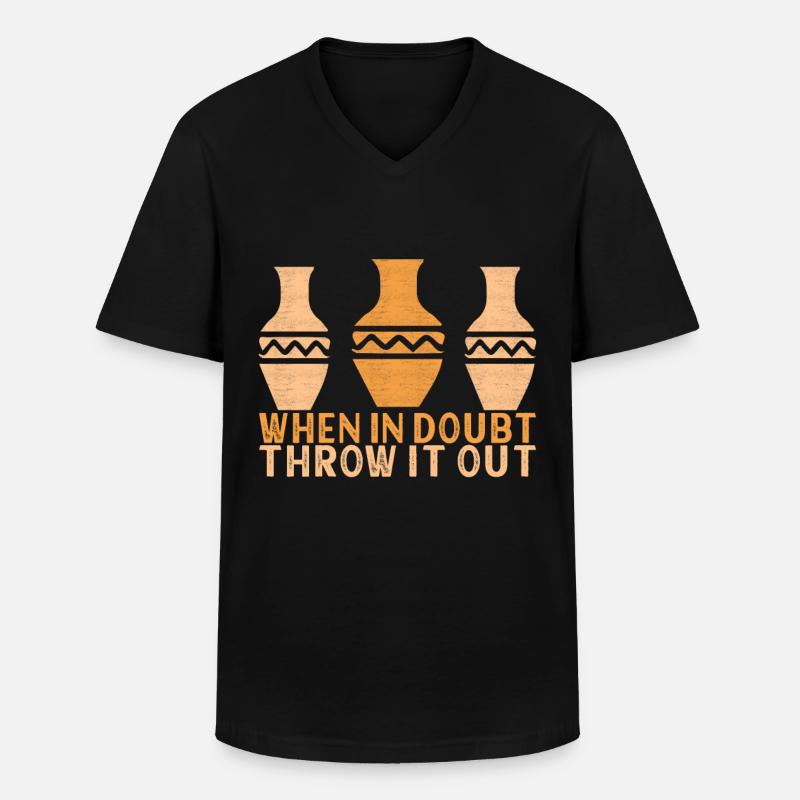 Töpfern Töpfer - Männer-T-Shirt mit V-Ausschnitt - Schwarz