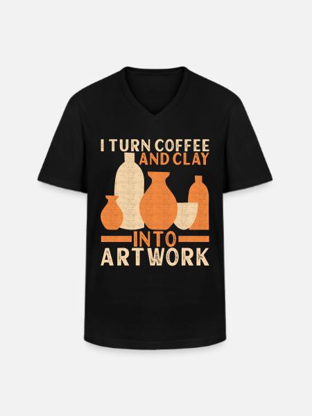 Töpfern Töpfer - Männer-T-Shirt mit V-Ausschnitt - Schwarz