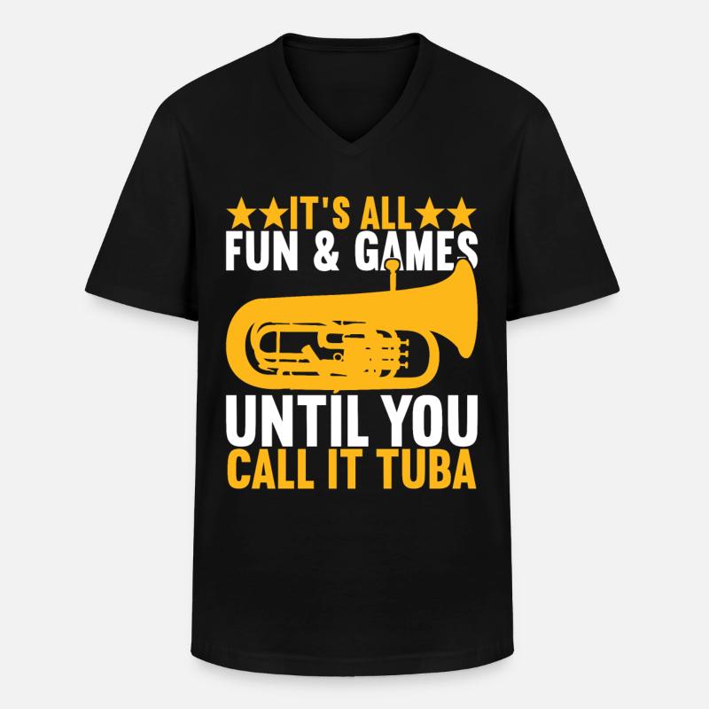 Euphonium Euphoniumspieler - Männer-T-Shirt mit V-Ausschnitt - Schwarz
