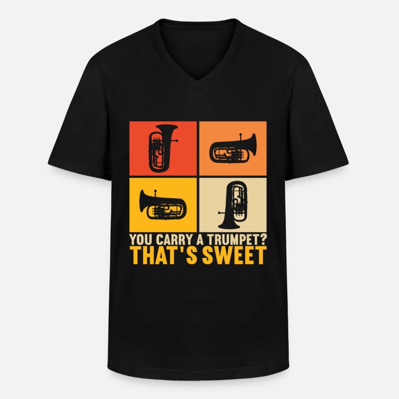 Euphonium Euphoniumspieler - Männer-T-Shirt mit V-Ausschnitt - Schwarz