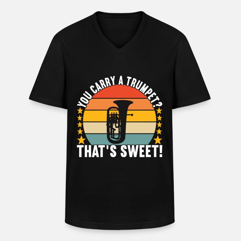 Euphonium Euphoniumspieler - Männer-T-Shirt mit V-Ausschnitt - Schwarz