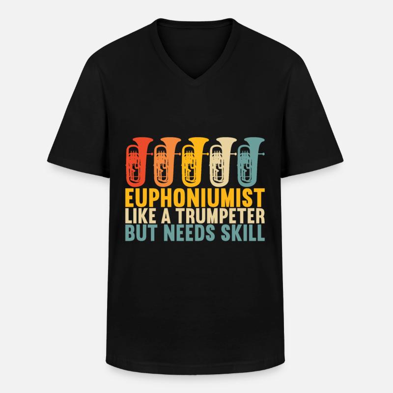 Euphonium Euphoniumspieler - Männer-T-Shirt mit V-Ausschnitt - Schwarz
