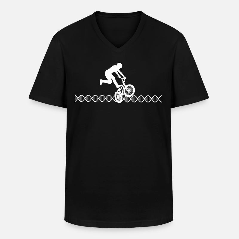 DNA Bmx - Männer-T-Shirt mit V-Ausschnitt - Schwarz