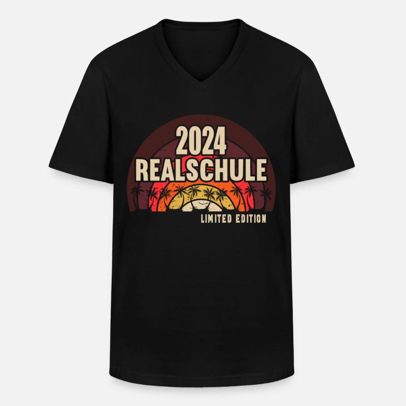Lycée Jeunes Filles Lycée 2024 - T-shirt col V Homme - noir