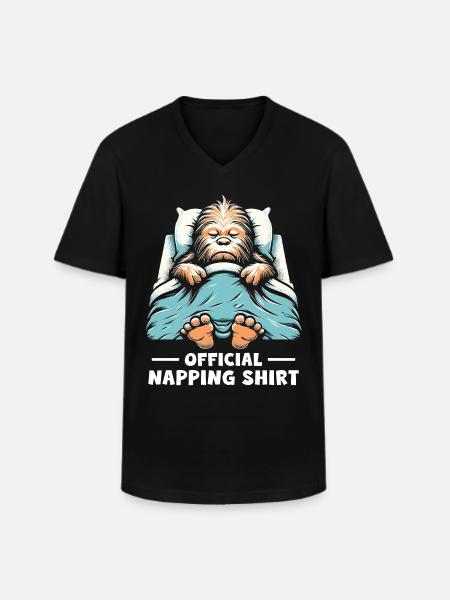 Official Napping Shirt - Men's V-Neck T-Shirt - black