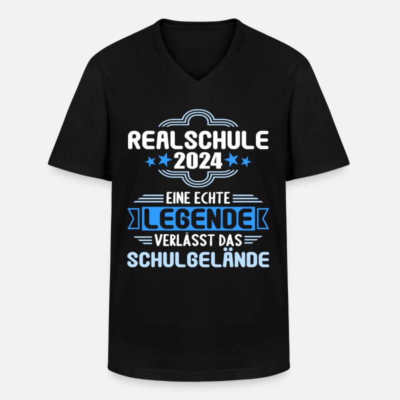 Lycée Jeunes Filles Lycée 2024 - T-shirt col V Homme - noir