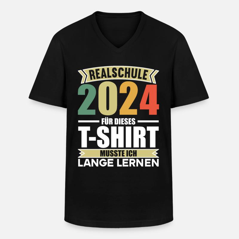 Lycée Jeunes Filles Lycée 2024 - T-shirt col V Homme - noir