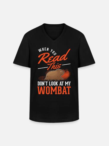 Australischer Wombat Geschenk - Männer-T-Shirt mit V-Ausschnitt - Schwarz