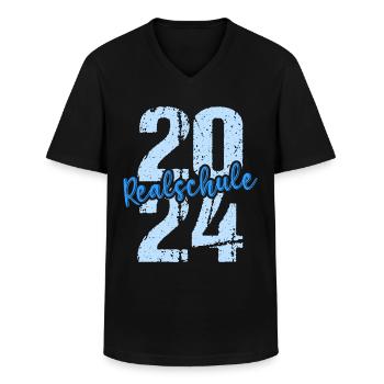 Lycée Jeunes Filles Lycée 2024 - T-shirt col V Homme - noir - Devant - AI Model Male 178 dark (178cm)