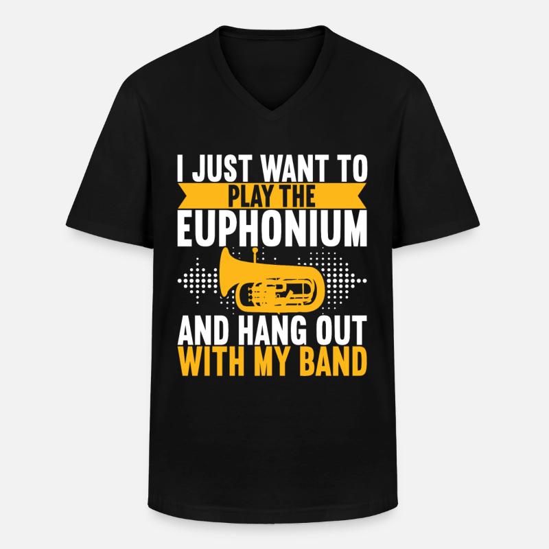 Euphonium Euphonist - Männer-T-Shirt mit V-Ausschnitt - Schwarz