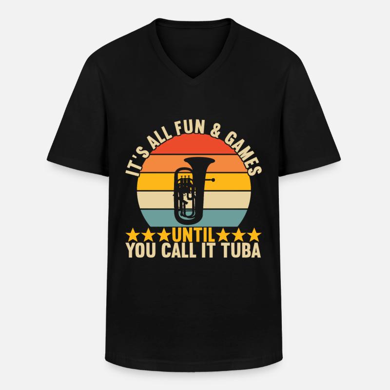 Euphonium Euphonist - Männer-T-Shirt mit V-Ausschnitt - Schwarz