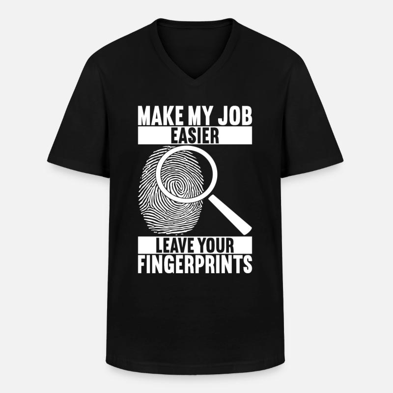 Forensik Forensiker - Männer-T-Shirt mit V-Ausschnitt - Schwarz
