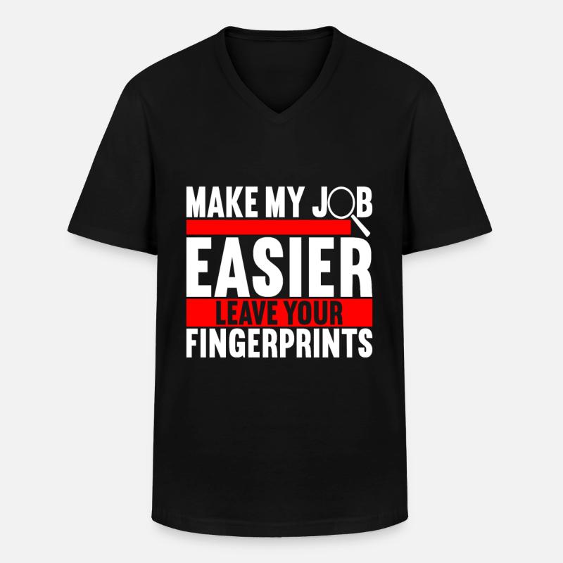 Forensics Forensic Scientist - Men's V-Neck T-Shirt - black